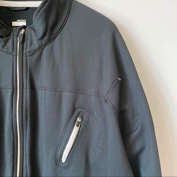 Nike+ FIT Dry vintage full zip knit performance jacket black size Large - Picture 2 of 14